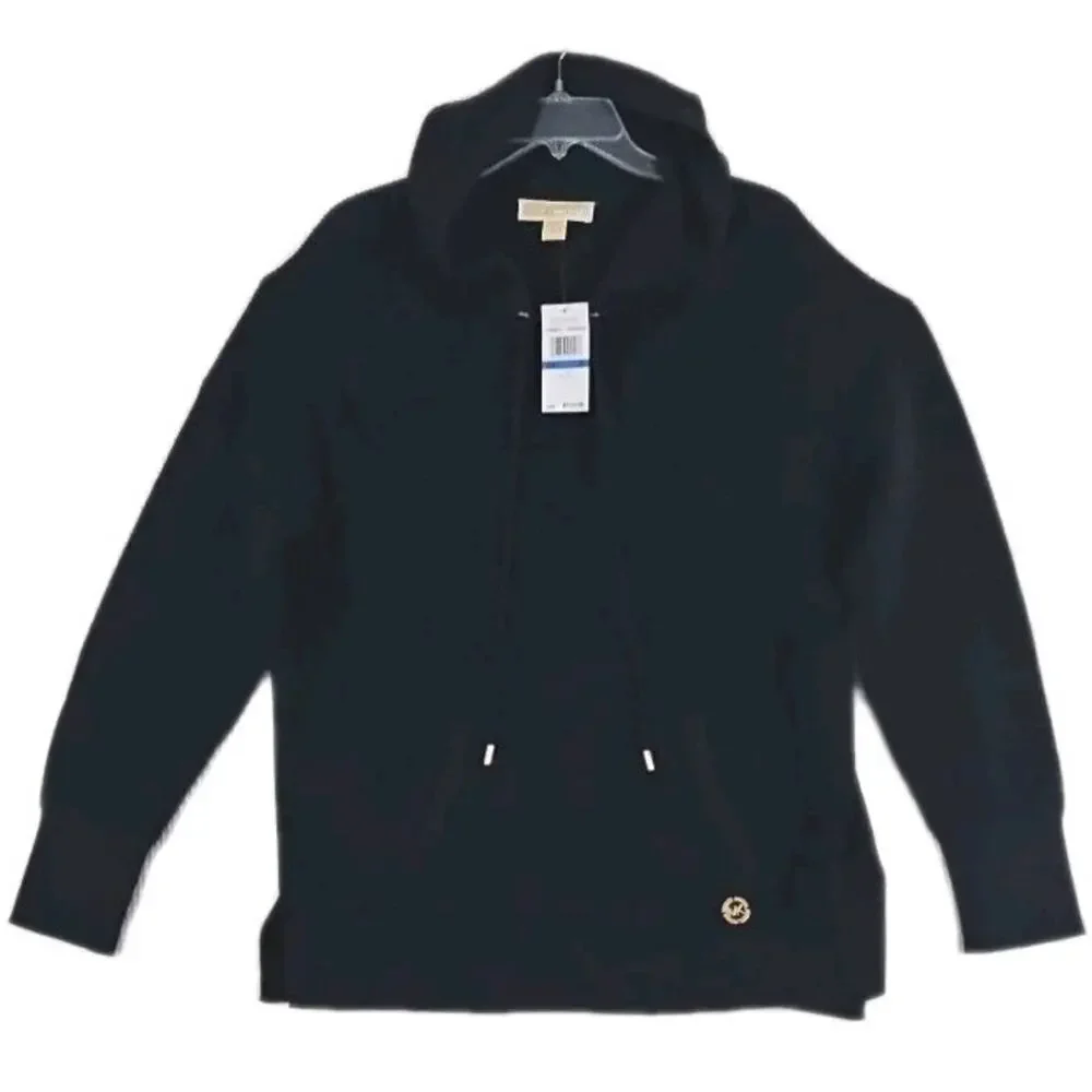 Michael Kors ~Woman Size XL/TG~ Midnightblue Knit Hoodie Sweater NWT $110.00
